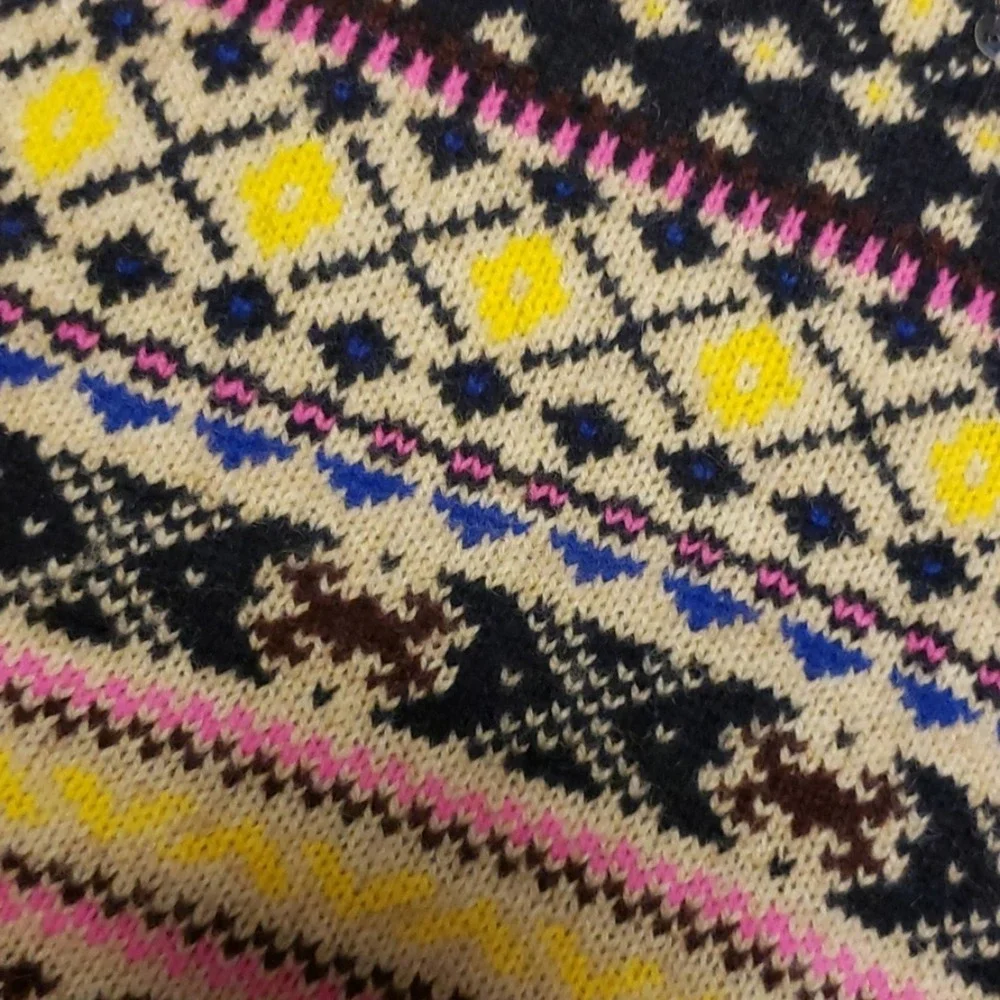 J Crew sequined lambwool fair isle sweater XXS